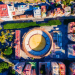 vista aerea playa de toros de Málaga