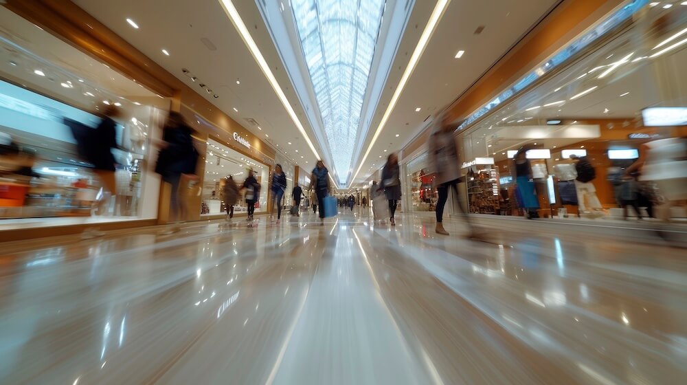 compras en centro comercial