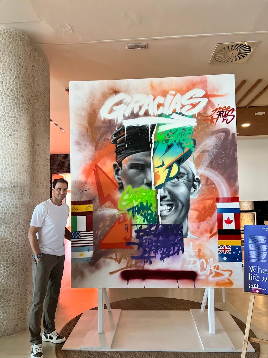 presentación mural homenaje Rafa Nadal